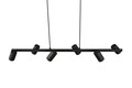 Lustra Marley, TRIO, 115x18x150 cm, 35W, 6x GU10, metal, negru mat
