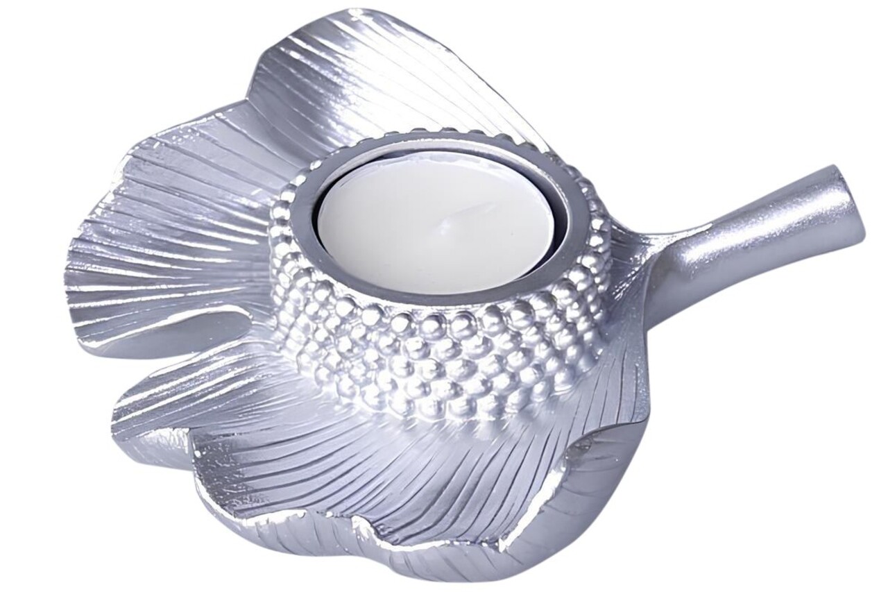 Decoratiune, CY0343, 13x14 cm, Poliester, Argintiu