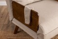 Canapea extensibilă cu 1 loc, Futon, 859FTN2336, Metal , Crem