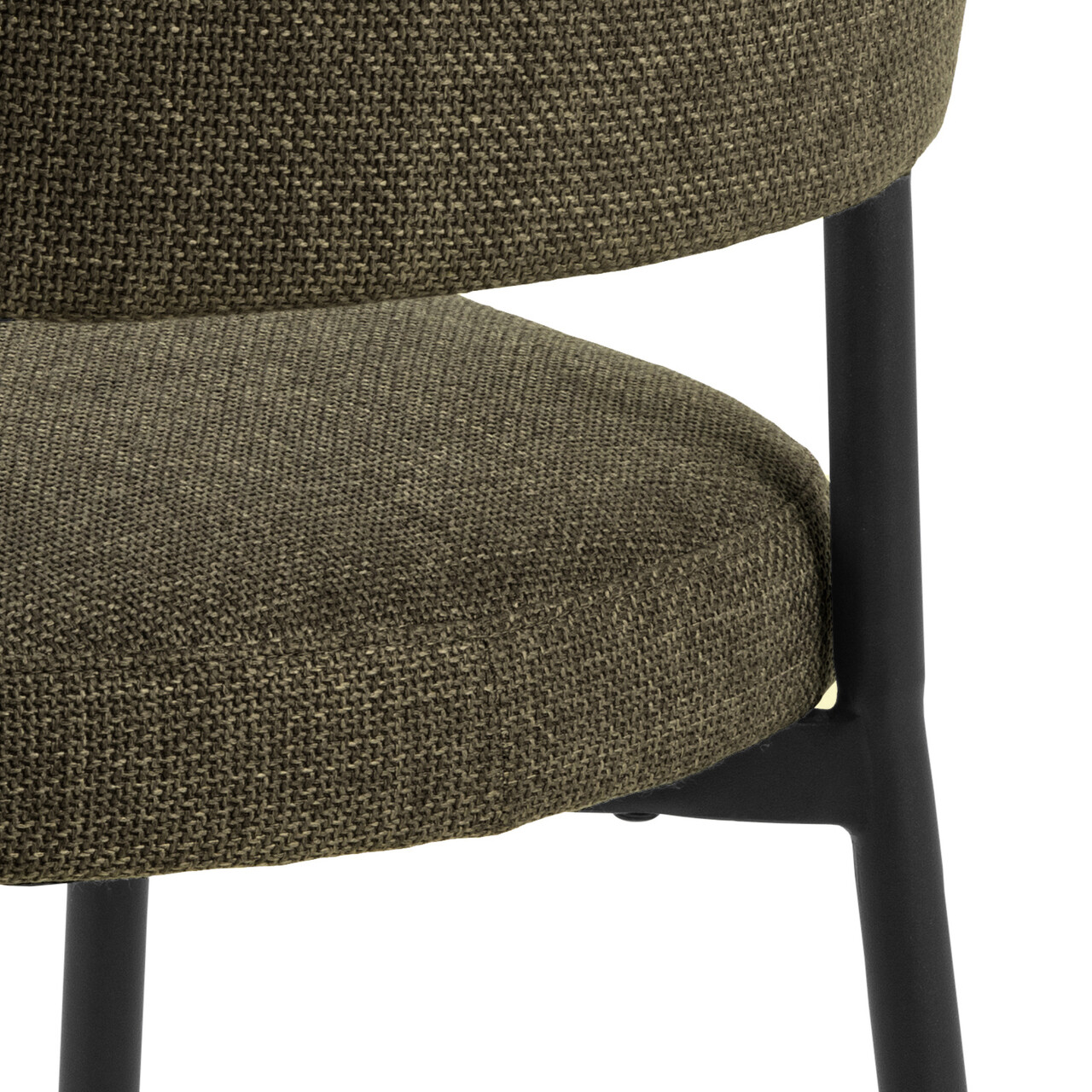 Scaun Edina, Actona, 56x55x77 cm, tesatura structurata/otel, verde - view 2