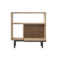 Masuta living Vercade, Pakoworld, 60x25.5x60 cm, PAL/fier, negru/natural