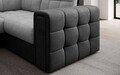 Coltar extensibil stanga 5 locuri ELTAP, LT-84MO-97MO, Blewett, 299x198x82 cm, lemn/poliester, gri deschis/gri inchis