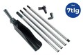 Curatator pentur jgheaburi acoperis, Maximex, 10 x 8 x 250 cm, fier/polipropilena, antracit