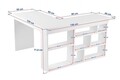 Birou, Nordure, Vesper, 130x72x120 cm, PAL, Antracit / Pin Atlantic