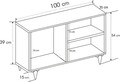 Comoda TV Zisino Pine, Kalune Design, 100x35x54 cm, maro
