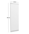 Oglinda decorativa, Siam, Azus, 40x120x2.2 cm, MDF , Alb