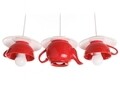 Lustra Tea time, Deco Republic, E27, 3x60W, ceramica, rosu