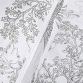 Lenjerie de pat King Size, Morales, Homla, 3 piese, 200x220 cm, bumbac, alb/gri