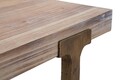 Masa dining Ankara, Mauro Ferretti, 80x80x76 cm, MDF/fier, maro/auriu