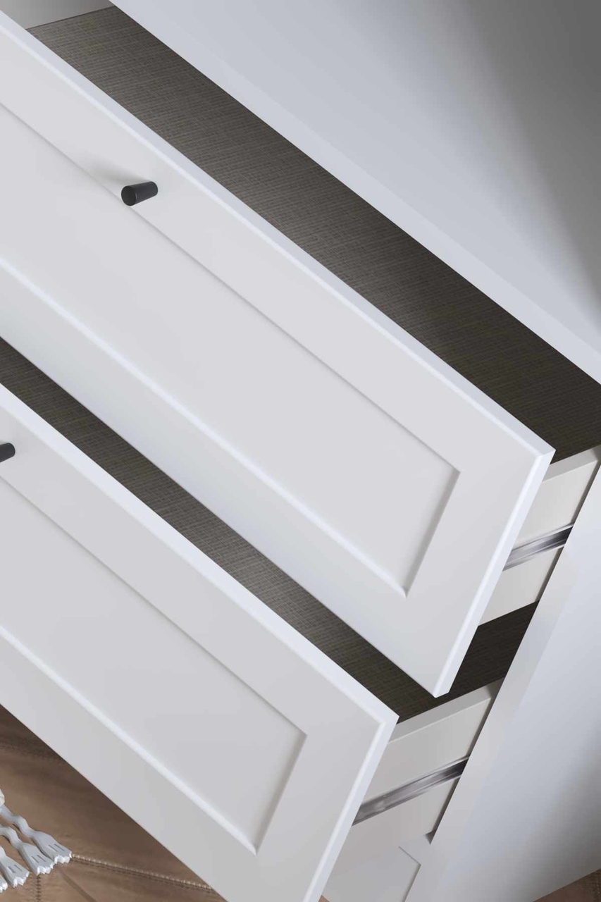 Dulap pentru haine, Hanah Home, Terra 6 210, 205x210x52 cm, Alb - view 7