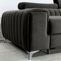Coltar extensibil dreapta 3 locuri ELTAP, RT-05NU, Grayson, 278x205x92 cm, lemn/poliester, gri inchis