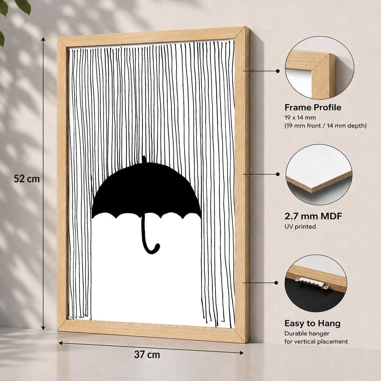 Tablou decorativ, 3752AACT-002, Fundal: 100% MDF (Grosime: 2,7 mm) Vopsire: Imprimare UV, Multicolor — imaginea 2