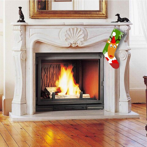 Soseta decorativa christmas, crp007, 35x18 cm, bumbac, multicolor
