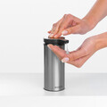 Dispenser sapun lichid, Brabantia, Matt Steel, 9.5x6.5x16.5 cm, otel, argintiu