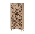 Dulap pentru haine, Vella, City Triangle, 80 x 190 x 45 cm, pal melaminat, multicolor