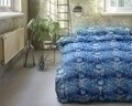 Lenjerie de pat pentru doua persoane, Royal Textile, Primaviera Deluxe Jane Blue, 3 piese, 100% bumbac satinat, multicolor
