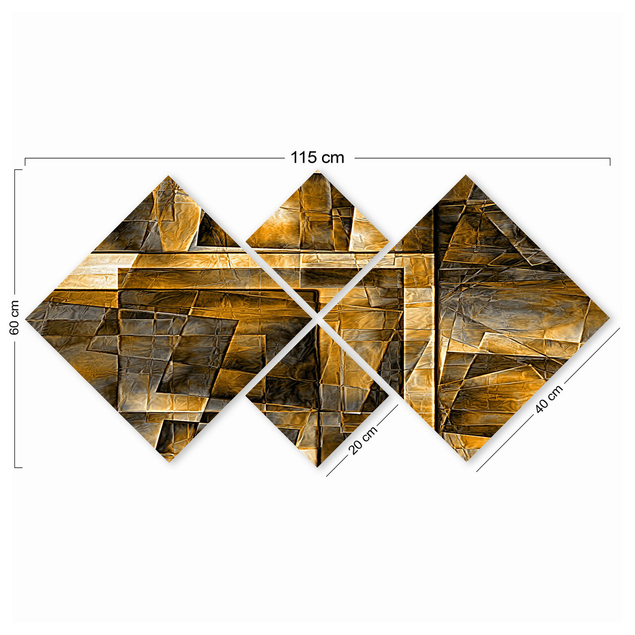 Set 4 tablouri decorative, 4MDF218650210, MDF, Imprimat UV, Multicolor