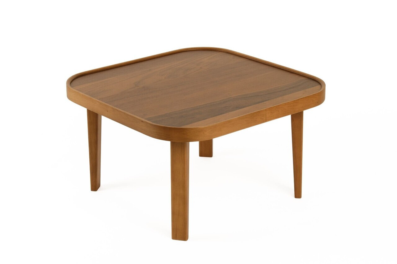 Masuta de cafea, Hanah Home, Hera 60, 60x35x60 cm, LEMN MASIV DE FAG, Maro — imaginea 2