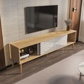 Comoda TV, Zena Home, Riso, Stejar Safir / Alb