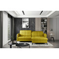 Coltar extensibil dreapta 3 locuri ELTAP, Lore-21, Lorelle, 225x160x105 cm, lemn/poliester, galben