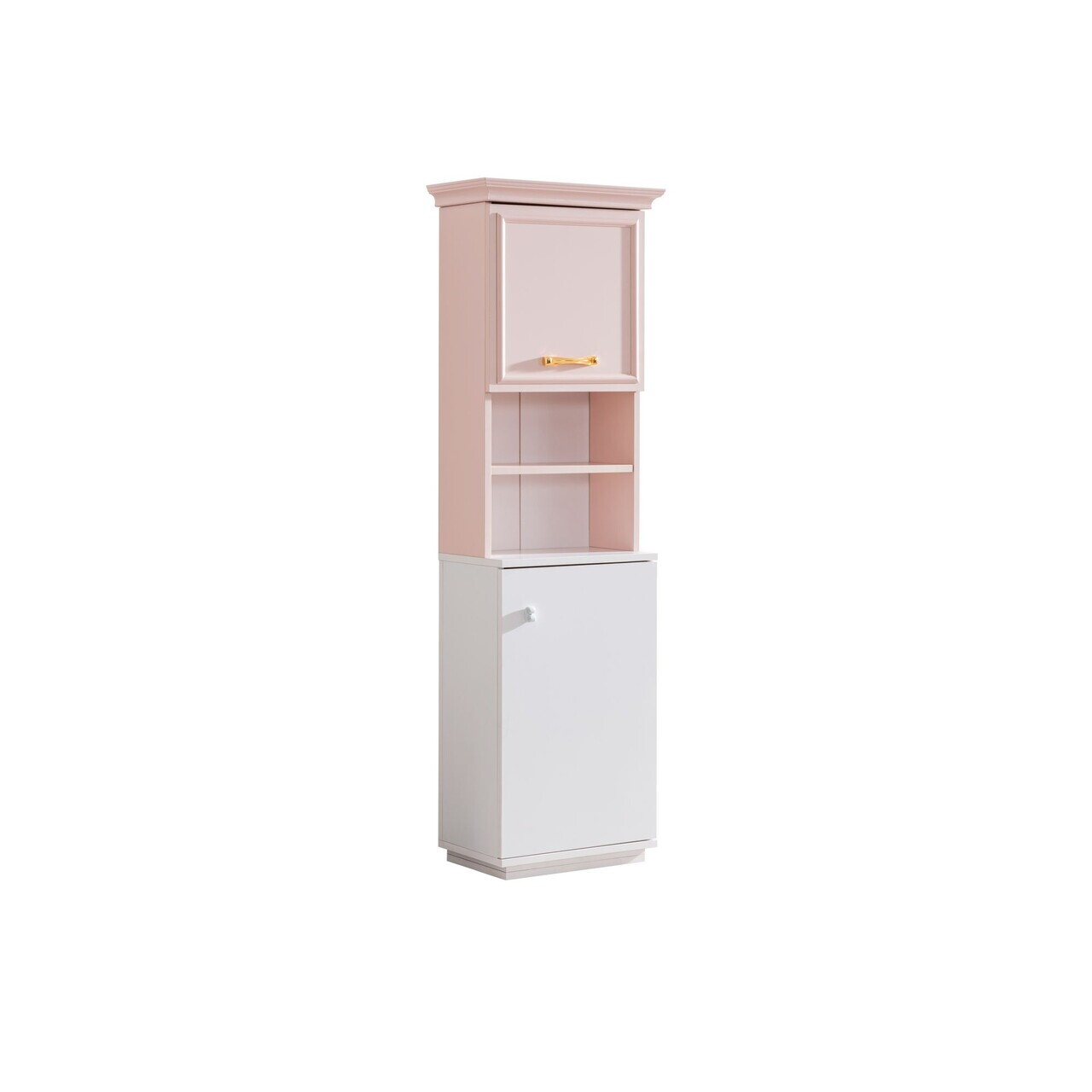 Corp biblioteca, Hanah Home, Rosa, 53x167x30 cm, PAL, Roz/Alb - view 2