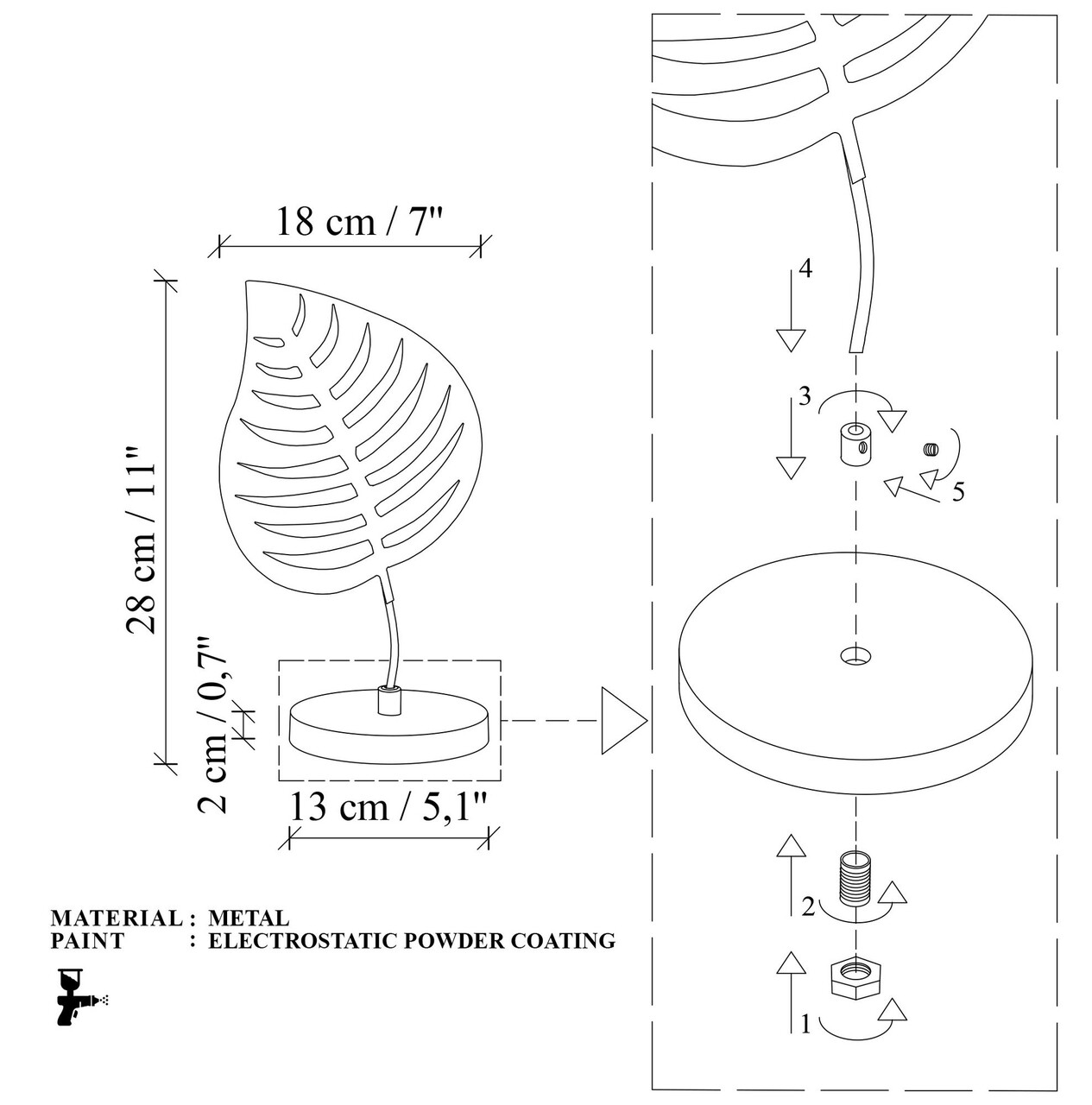 Decoratiune, Dm-008-A, 28x18x13 cm, Cupru/Negru - imagine 5