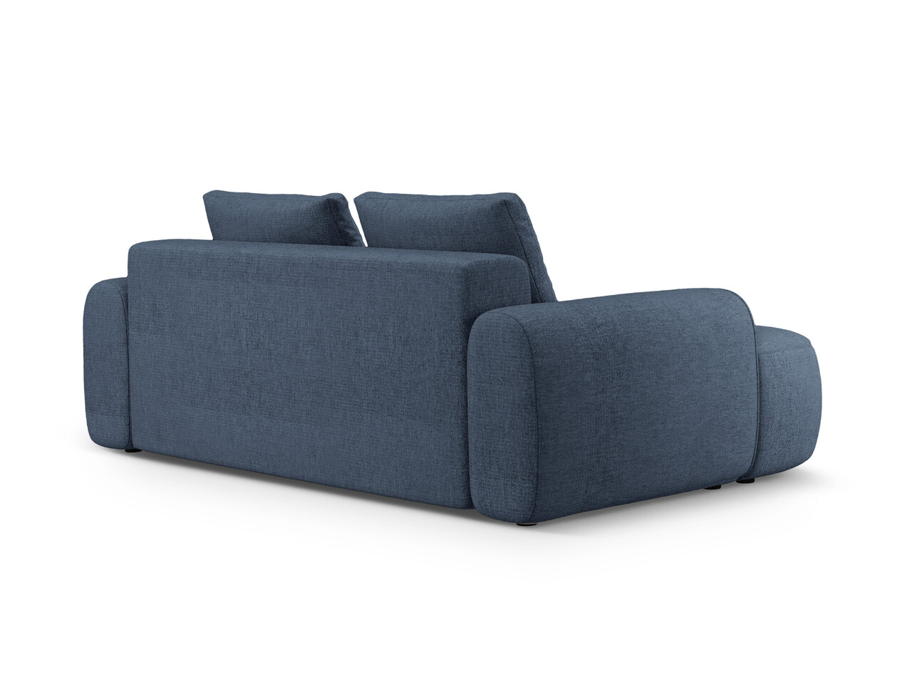 Canapea 3 locuri, Linz, Cosmopolitan Design, 200x100x84 cm, tesatura structurata, albastru inchis