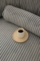 Set canapea cu 1 loc și puf, Evalina, 383EVN1254, Material: 100% catifea PES, Antracit