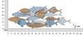 Decoratiune de perete Fish Sea, Mauro Ferretti, 91x33.5 cm, fier/MDF, multicolor