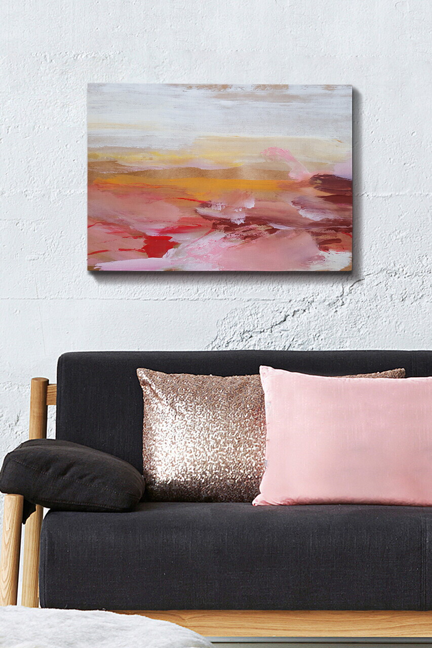 Tablou decorativ Kanvas Tablo (50 x 70) PÂNZĂ Lemn (Grosime: 3 cm Multicolor