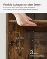 Bancheta cu pantofar Vasagle, 12 compartimente, 104x30.3x48 cm, max 136 kg, PAL, maro rustic