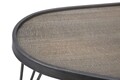 Masuta de cafea Raw, Mauro Ferretti, 113 x 61 x 40 cm, fier/MDF, negru/maro