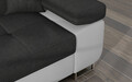 Coltar extensibil stanga 4 locuri ELTAP, Armd-18, Armando, 289x203x85 cm, lemn/poliester, gri inchis/alb
