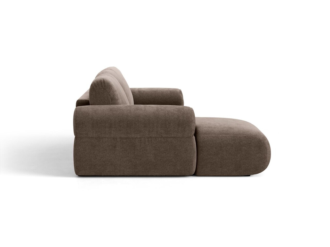 Coltar dreapta 4 locuri, Ophelia, Micadoni Home, 256x164x84 cm, tesatura structurata, cappuccino — imaginea 3