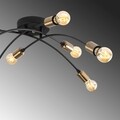 Lustra, Banana - 1151, Tatum, 79 x 79 x 26 cm, 8 x E27, 40W, negru/aramiu antic