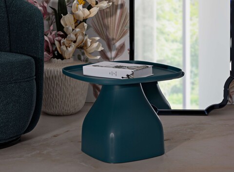 Masuta de cafea Gea, Mauro Ferretti, 48x48x38 cm, plastic, albastru