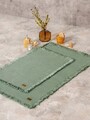 Set covorase de baie, Cotton Box, Bath Rug, Bumbac , Verde