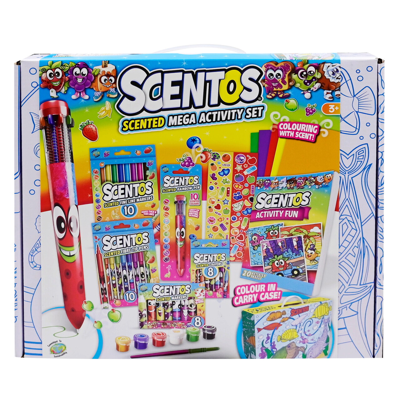 Set de activitati creative parfumate, Scentos, Mega Activity, multicolor