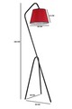 Lampadar, Luin, 8302-1, E27, 60 W, metal/textil