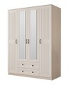 Dulap pentru haine, Rabi, Rb-074, 140x184x52 cm, Alb mat