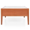 Masuta pentru cafea cu 2 sertare, Rosa, 105 x 70 x 40 cm, MDF/sticla, cires
