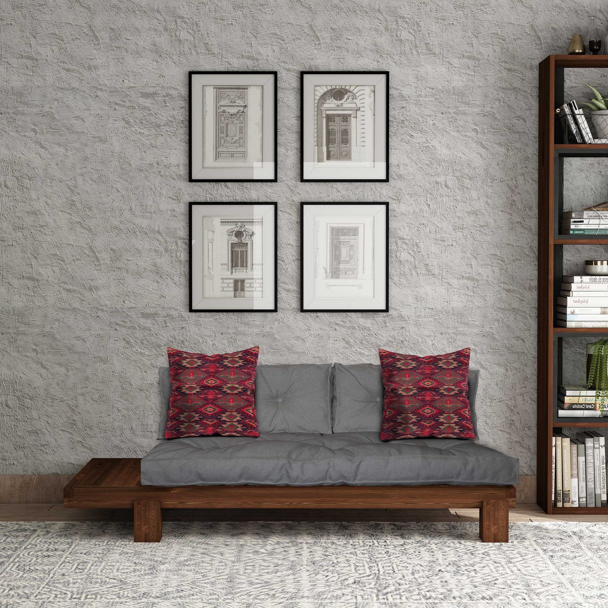 Șezlong, Atelier del Sofa, 135PLT1104, Lemn , Nuc / Gri