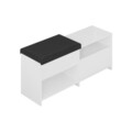 Pantofar, Decortie, Filux Bench, 120.3x51x40.5 cm, PAL, Alb