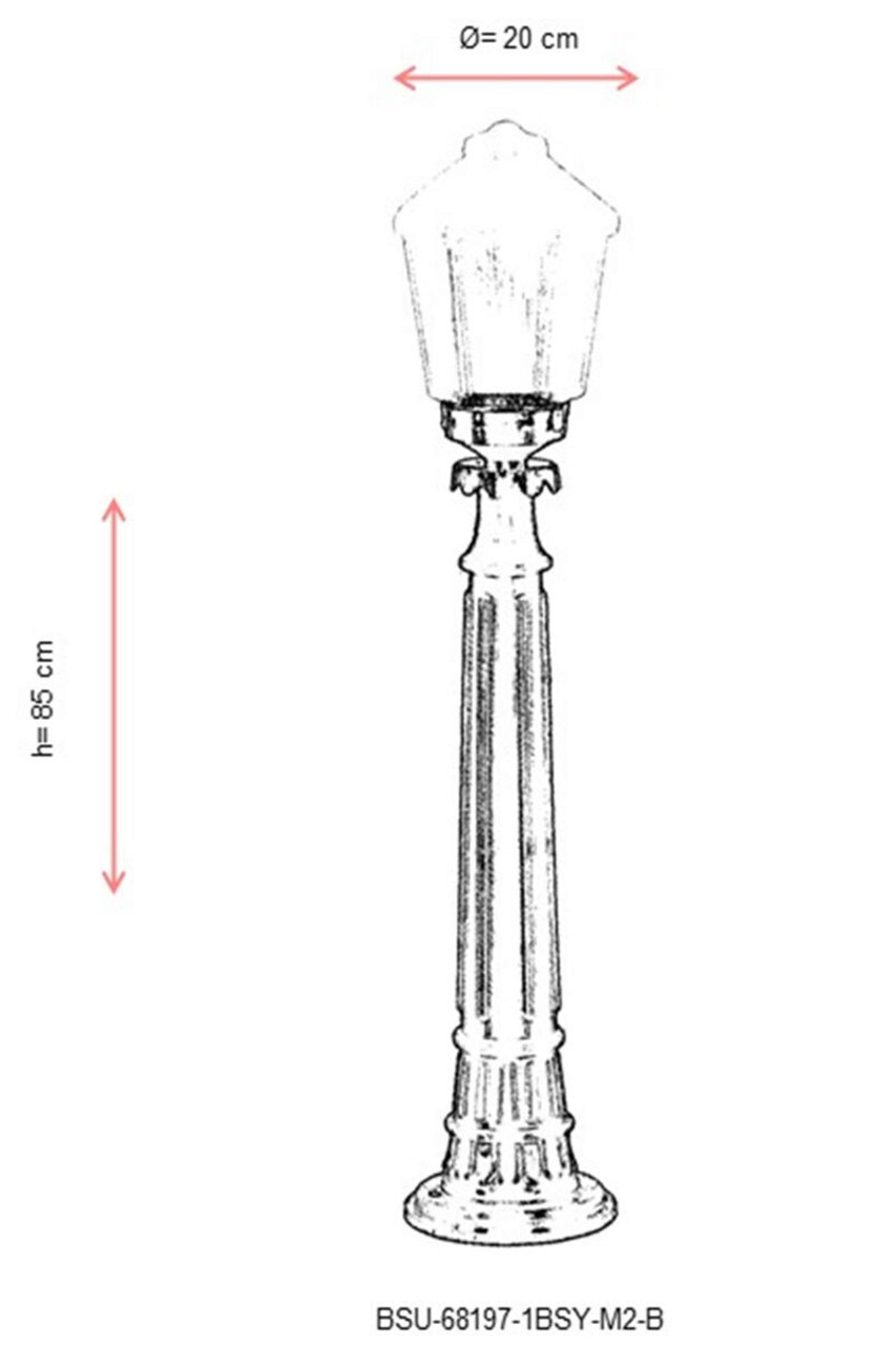 Lampadar de exterior, Avonni, 685AVN1301, Plastic ABS, Negru