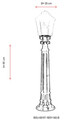 Lampadar de exterior, Avonni, 685AVN1301, Plastic ABS, Negru