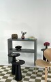 Set masuta de cafea, Rotexa, Lilyum (57 + 47), MDF , Negru