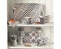 Set 2 cesti cu farfurie pentru cafea, Alhambra, Brandani, 10.5x6 cm, portelan