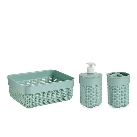 Set de baie 3 piese Miles, Berilo, plastic, verde Berilo