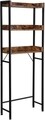 Raft de depozitare peste toaleta, Vasagle, 63 x 25 x 165 cm, PAL/otel, maro rustic/negru