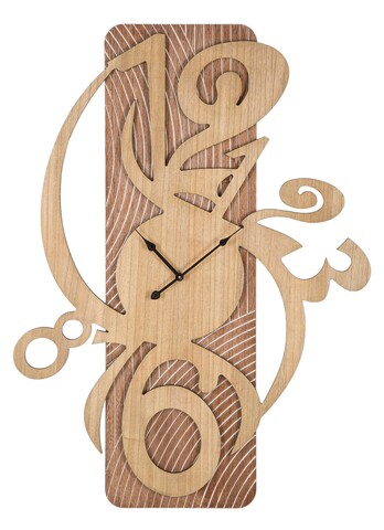 Ceas de perete Wolly, Mauro Ferretti, 70x93 cm, MDF, natural